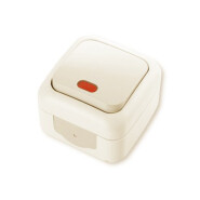 Выключатель VI-KO Palmiye 1-кл, с подсветкой, крем, 90555619