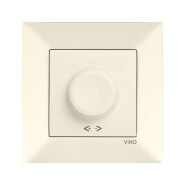 Светорегулятор поворотный 1000 Вт, VIKO Meridian, 90970269-WH, крем