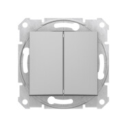 Перемикач двоклавішний Schneider Electric Sedna, алюміній, SDN0600160
