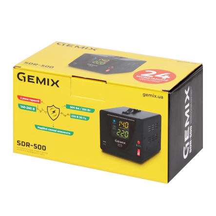 Стабилизатор напряжения Gemix SDR-500 (350Вт)