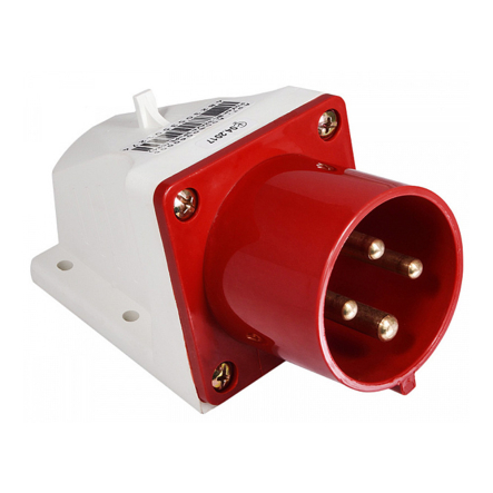 Вилка стационарная АСКО-УКРЕМ, A0080060005, ВС 32А/4 3Р+PE (524)