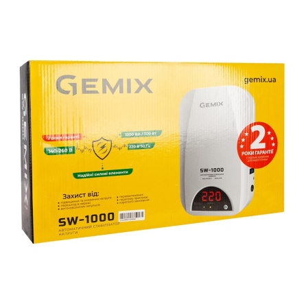 Стабилизатор напряжения Gemix SW-1000 (700Вт)