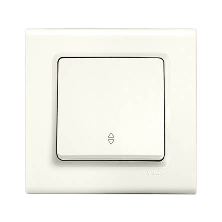 Вимикач 1 кл., прохідний, VIKO LINNERA, , 90401004, крем - 1