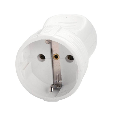 Розетка переносна VI-KO 90301800, 220 В, 16 А, 2P+PE, біла, штепсельна - 1