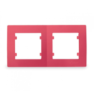 Рамка подвійна горизонтальна Makel Lillium Natural Kare, рожева, 32093702