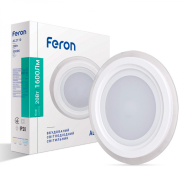 Светильник светодиодный FERON AL2110, 20W, 5000K, 1600Lm, круглый, встраиваемый, 200х35мм, 6265