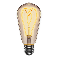 Лампа LED V-Filament VELMAX, 4W, 2700K, E27, 300Lm, ST64-Петля, 21-43-52-1