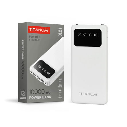 Повербанк (УМБ) TITANUM OL21, 10000mAh, White - 1