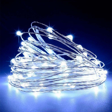 Гірлянда Роса, на батарейках, 10 м, 3 режими свічення, біле світло, 00-100 W - 1