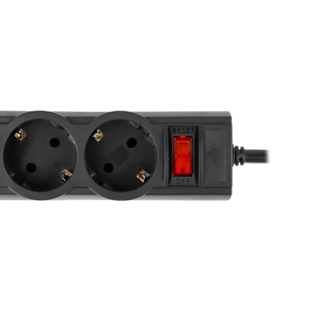 Фильтр-удлинитель Logic Power LP-X5-5, (3520Вт) 5 гнезд, 5 м, PREM Black