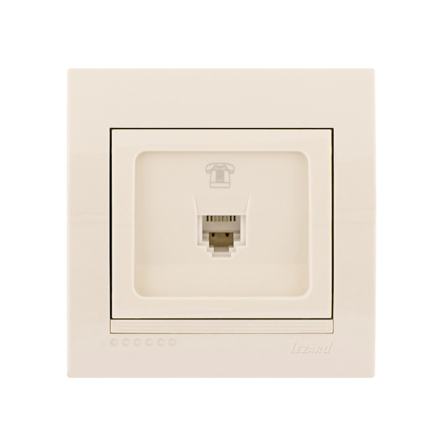 Розетка телефонна євро Lezard DERIY, крем, 702-0303-137 - 1
