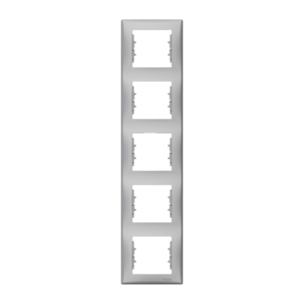 Рамка пятерная вертикальная алюминий (SDN5801560) Schneider Electric - 1