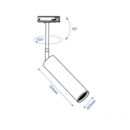 Светильник трековый FERON, ML330, без лампы MR16/GU10, 390х82х55 мм, белый, 7138 Светильник трековый FERON, ML330, без лампы MR16/GU10, 390х82х55 мм, белый, 7138