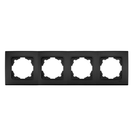 Рамка четверная горизонтальная VIKO LINNERA Life, 90484004, черная ночь - 1