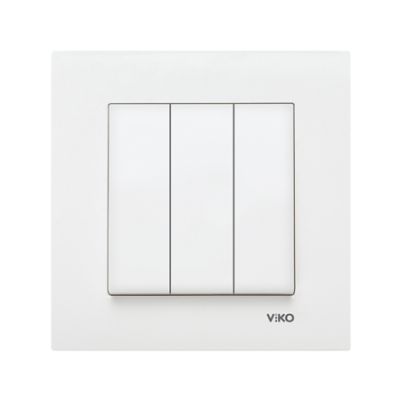 Выключатель 3 кл. VIKO KARRE, 90960068, белый - 1