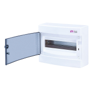 Щит зовнішній розподільний ETI ECT 12PT, 12 модулів, пластиковий, з прозорими дверцятами, 1101001