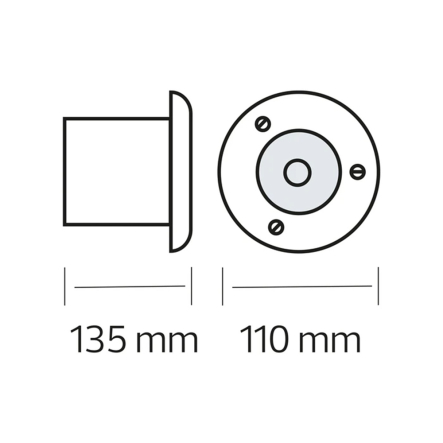 Светильник тротуарный HOROZ Electric, AWAX, GU10, IP67, матовый хром, 079-030-0001-010