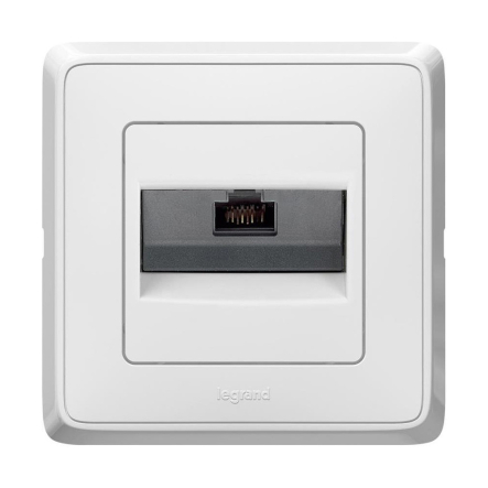 Розетка компьютерная RJ45 UTP Legrand Cariva, 773641, белая - 1