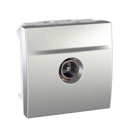 Розетка телевизионная индивидуальная штыревой разъем, алюминий, Schneider Electric Uniсa MGU3.462.30 - 1