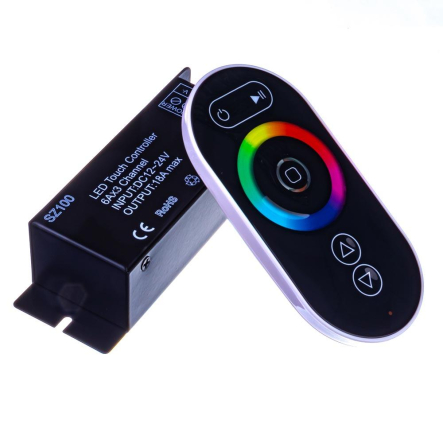 Диммер одноканальный 24А радио сенсорный с пультом управления 288W/12V IP44 AVT - 1