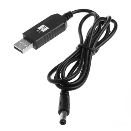 Кабель для роутера USB от павербанка 12V, 5,5x2,1mm