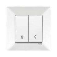 Выключатель 2 кл. проходной VIKO Meridian, 90970017-WH, белый