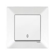 Выключатель 1 кл. проходной VIKO Meridian, 90970004-WH, белый