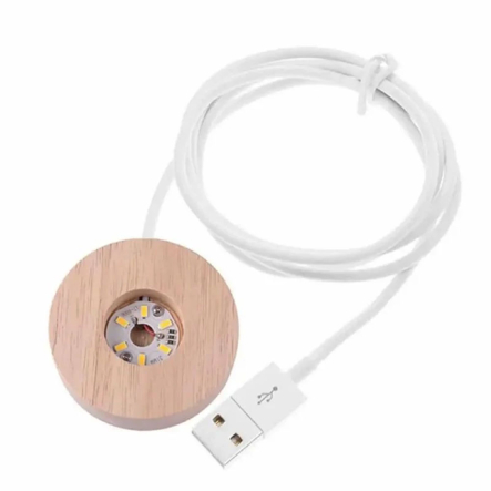 Ночник Хрустальный шар 3D от USB Летающий Астронавт