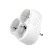 Трійник ромашка VIKO Yonca B-3000 3 гнізда із заземленням, білий, 90303000