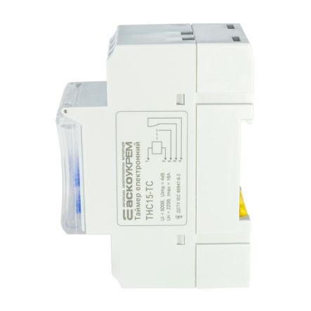 Таймер недельный электронный АСКО-УКРЕМ THC15-TC с прозрачной крышкой, A0090040004