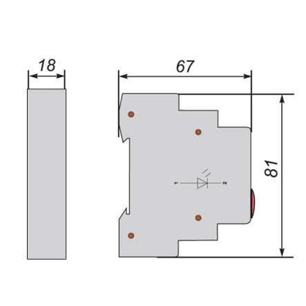 Сигнальная арматура модульная ЛСМ Промфактор ВК832 Ж LED желтая 220В