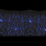 Гірлянда зовнішня DELUX, CURTAIN, 2x3м, 912LED, синя/чорна, IP44