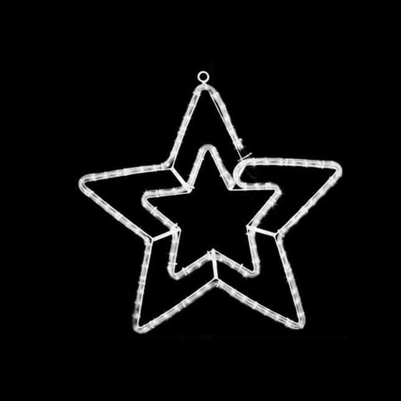 Гірлянда зовнішня DELUX, MOTIF, Star, Сніжинка, 58см, біла, IP44 - 1