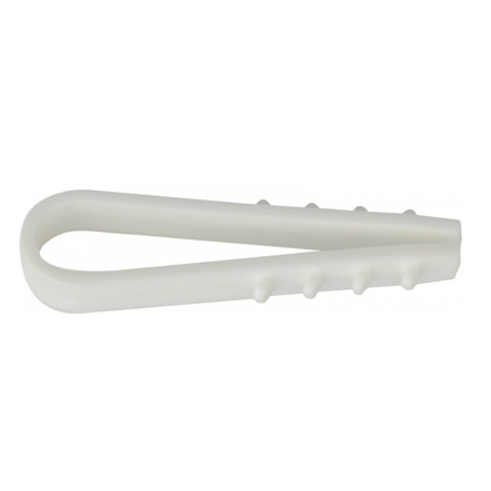 Дюбель-хомут АСКО-УКРЕМ круглый 6мм, белый (уп.100шт) - 1