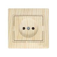 Розетка Lezard MIRA одинарна, без заземлення, Дуб вибілений матовий, 701-5252-121В