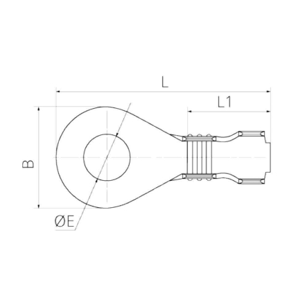 Наконечник разрезной кольцевой TAKEL DJ431-4A (0,5-0,8/4), без изоляции