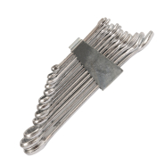 Набір ключів ріжково-накидних VOREL М 6-22 мм, 12 шт, 51630