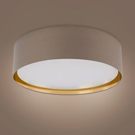 Светильник потолочный TK-lighting BILBAO 4399, 4xE27х15Вт, D 60 см, H 17 см, бежевый/золото