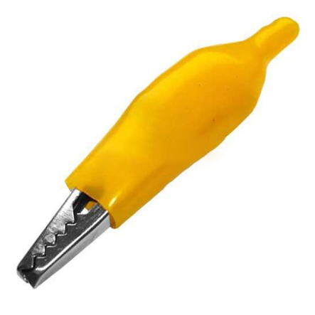 Затискач тестерний великий L-50 мм, жовтий, 9-0009Y - 1