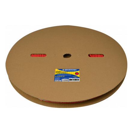 Трубка термоусаджувальна АСКО-УКРЕМ 4,0/2,0 червона (рулон 100м), A0150040682 - 1