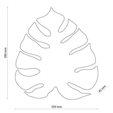 Бра LED TK-Lighting Monstera 1355, 12W, 3000К, 35,5х40,5 мм, золото
