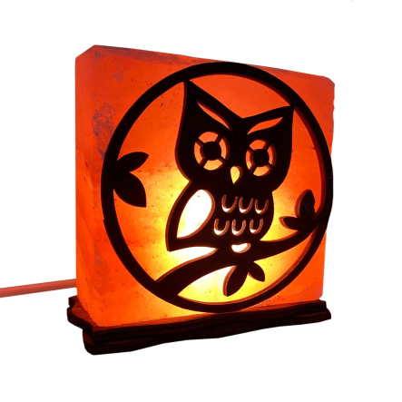 Соляний світильник «Сова на гілці» 1кг - 1