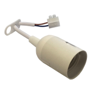 Патрон підвісний зі шнуром пластик Е27, білий, TNSy, 5000855