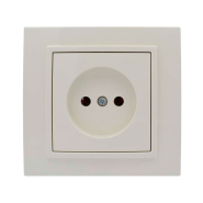 Розетка без заземления EL-BI Zena, крем, 500-010300-215
