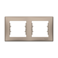 Рамка 2 поста горизонтальна Schneider Electric Sedna, титан, SDN5800368