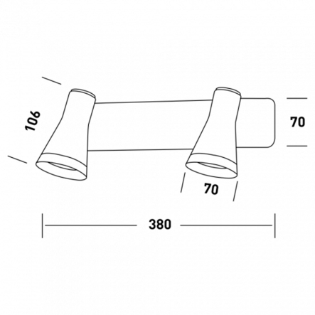 Спотовый светильник на 2 лампы MAXUS MSL-02W, 8W, 4100K, черный - 3