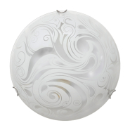 Світильник настінно-стельовий ДеКоРа, Зеус, Е27, 2х60W, ⌀300 мм, білий, 48348