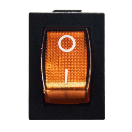 Переключатель 1 клав. желтый с подсветкой KCD1-2-101N YL/B, АСКО-УКРЕМ, A0140040055 - 2