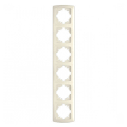 Рамка шестерна вертикальна VIKO CARMEN, крем, 90572006