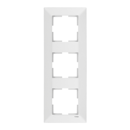 Рамка тройная вертикальная VIKO Meridian, 90979023, белая - 1